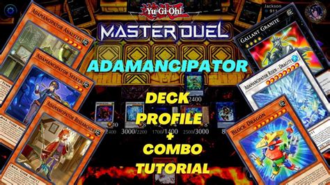 Yu-Gi-Oh Master Duel: Adamancipator deck profile